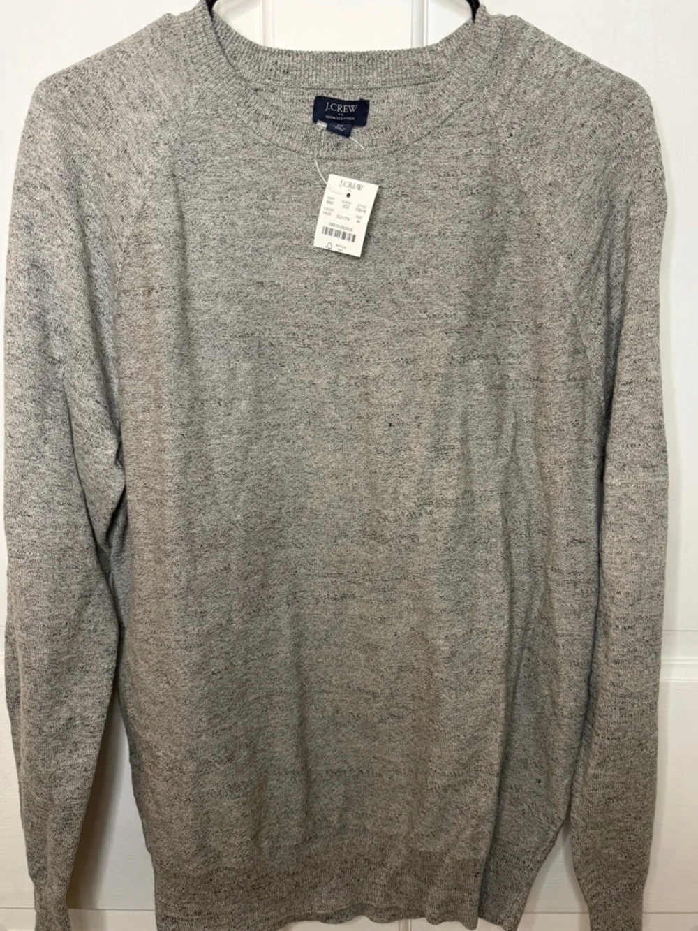 J.Crew Heather Gray Crewneck Sweater 100% Cotton